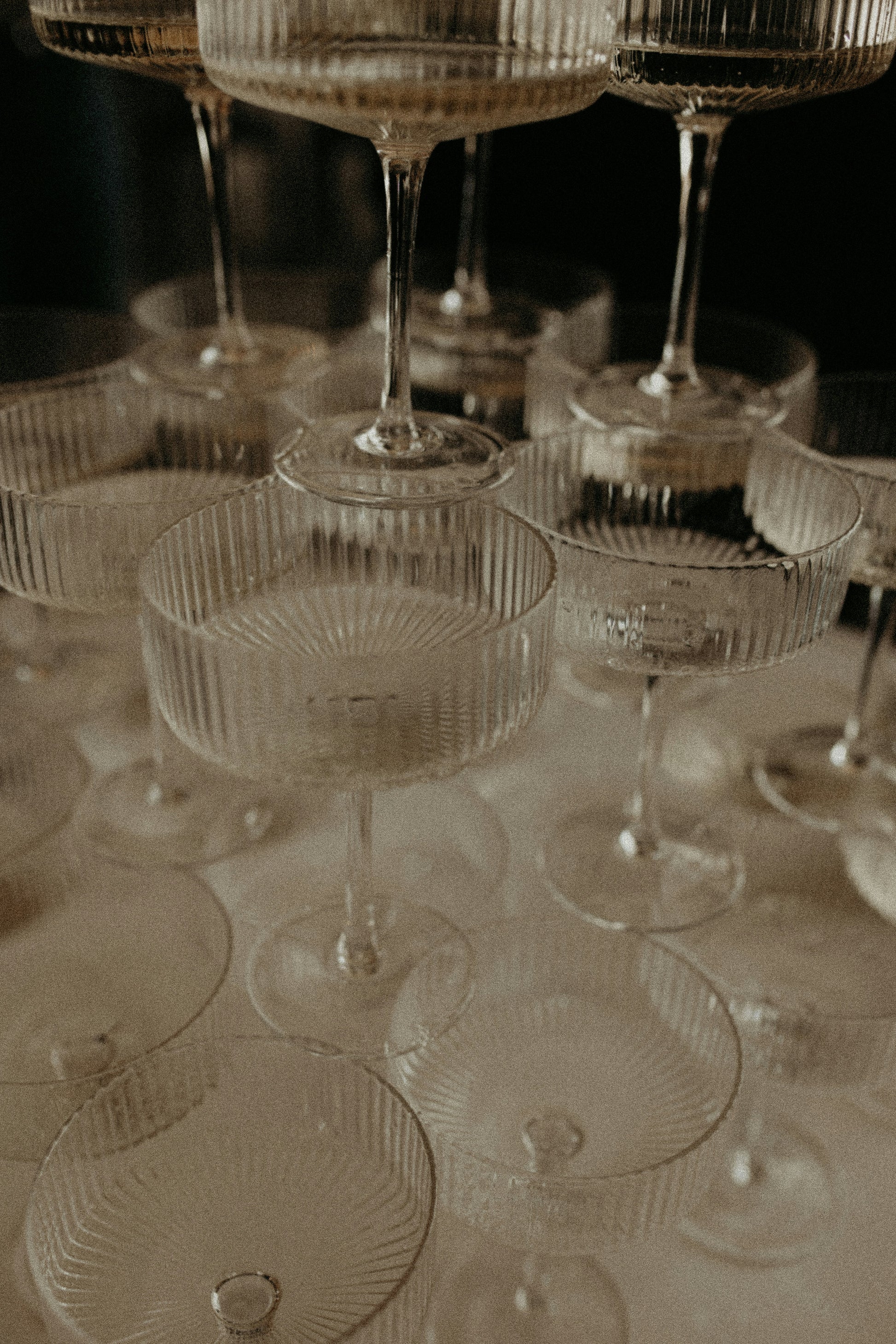 Vintage Coupe Glasses Set of 2