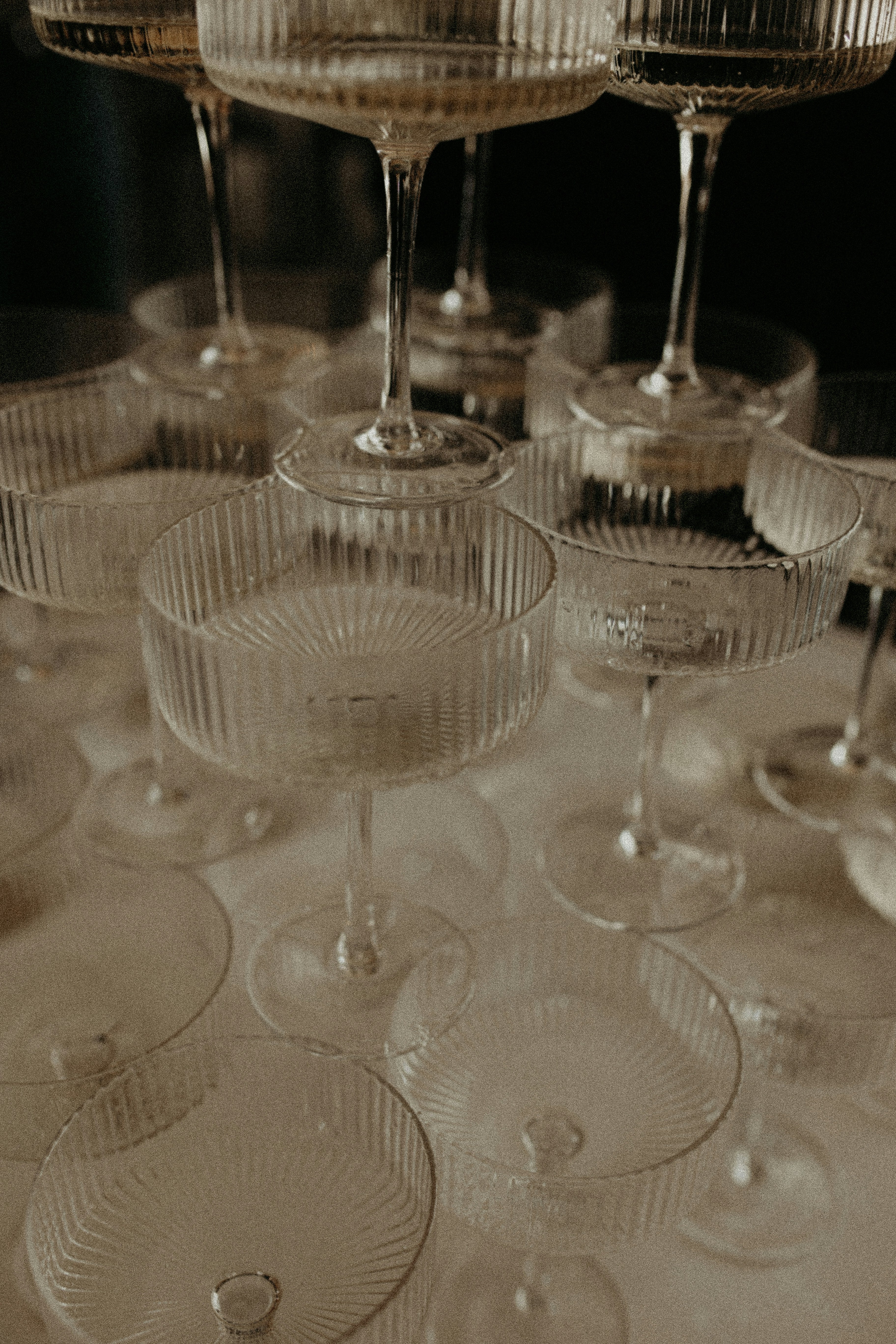 Vintage Coupe Glasses Set of 2